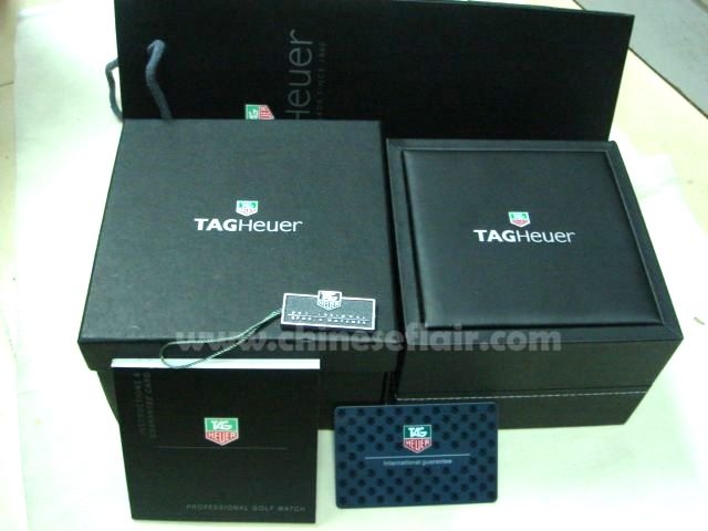 Replica Tag Heuer Watch Box / Black Leather Boxes Wholesale